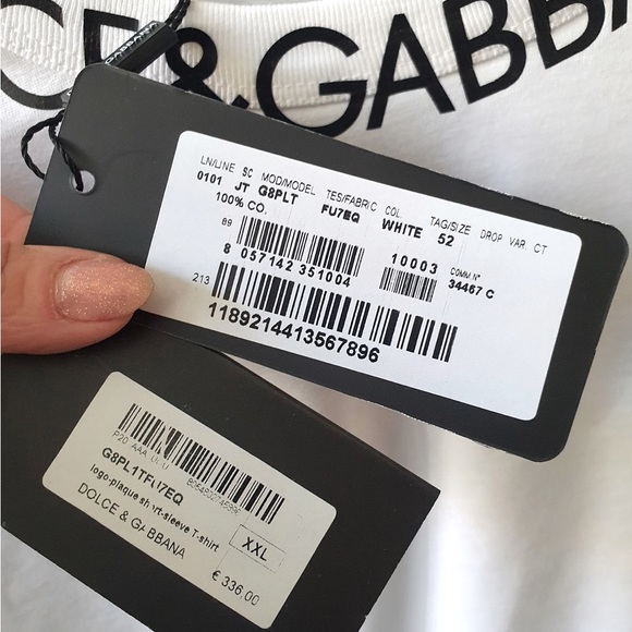 Dolce And Gabbana Neck Print T Shirt